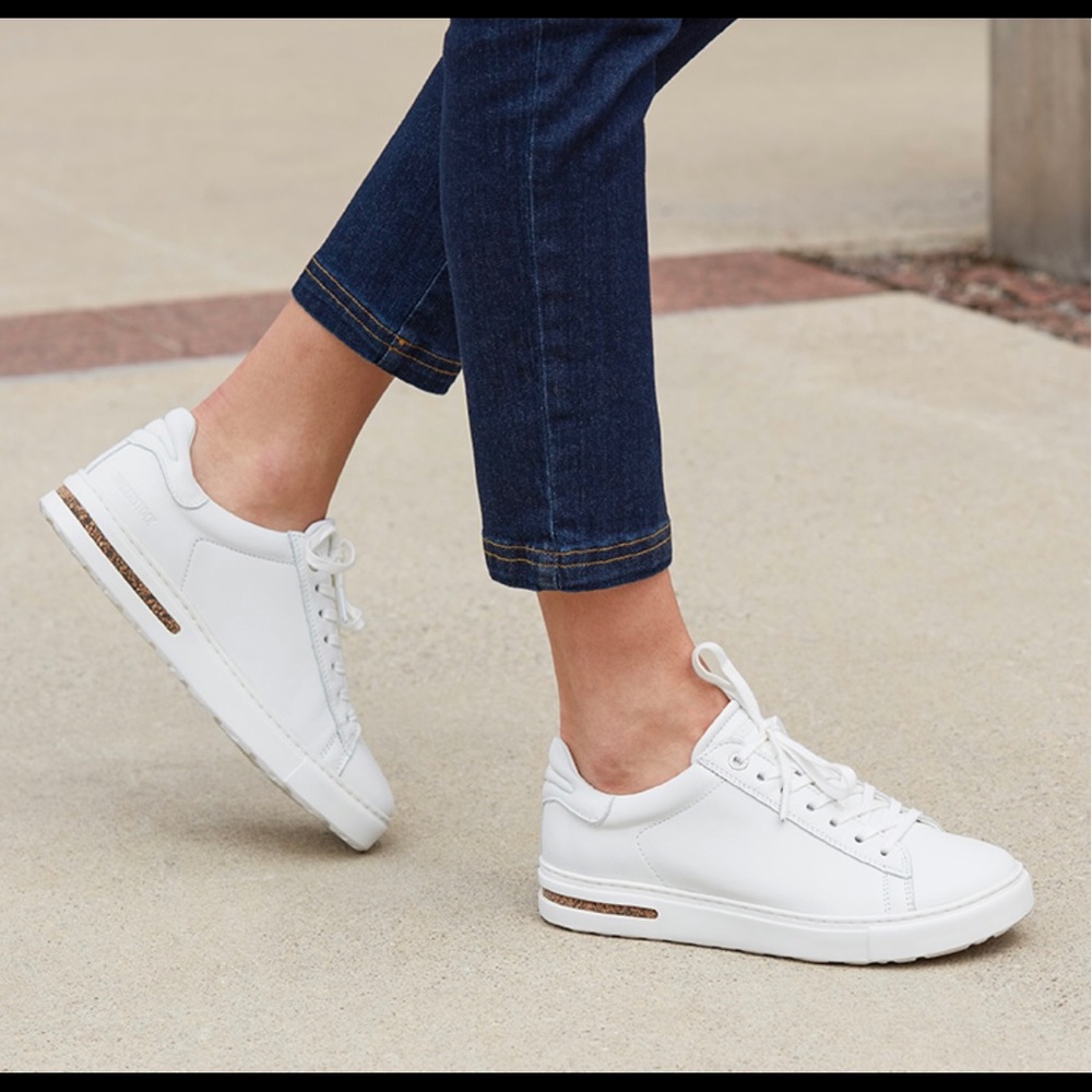 Birkenstock womens Bend white lace up sneakers 39 NEW!